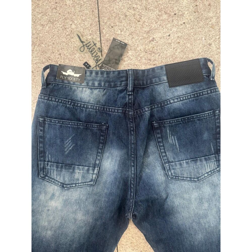 FlySociety Ripped Washed Jeans - Picture 4 of 4